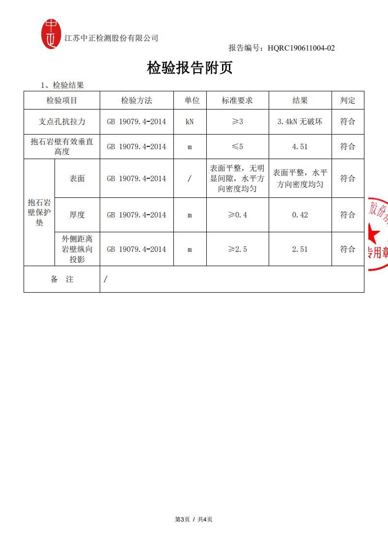 岩上言岩壁质检报告